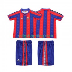 Fotbollströja FC Barcelona 1996 1997 Retro Barn Hemmaställ Kort ärm