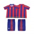 Fotbollströja FC Barcelona 1996 1997 Retro Barn Hemmaställ Kort ärm