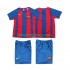 Fotbollströja FC Barcelona 2005 Retro Barn Hemmaställ 2004 Kort ärm