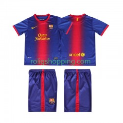 Fotbollströja FC Barcelona 2012 2013 Retro Barn Hemmaställ Kort ärm