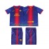 Fotbollströja FC Barcelona 2012 2013 Retro Barn Hemmaställ Kort ärm