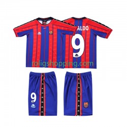 Fotbollströja FC Barcelona Ronaldo 9 1997 1998 Retro Barn Hemmaställ Kort ärm