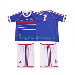 Fotbollströja Frankrike 1998 Retro Barn Hemmaställ Kort ärm