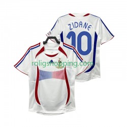 Fotbollströja Frankrike ZIDANE 10 Retro Män Bortaställ 2006 Kort ärm