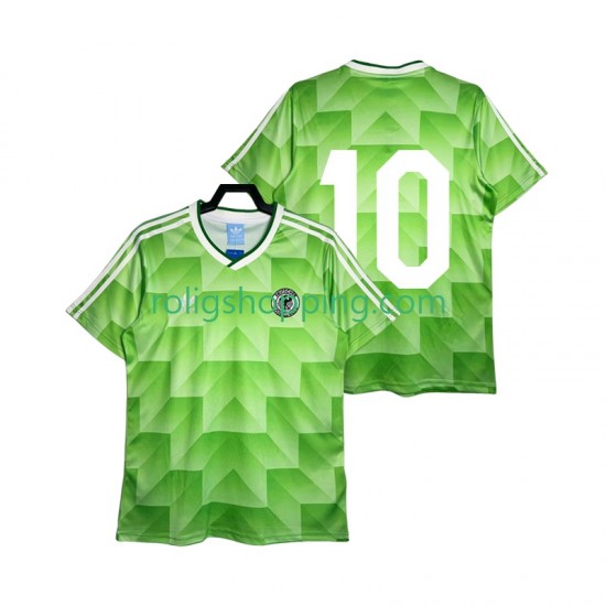 Fotbollströja Tyskland 10 1990 Retro Män Bortaställ Kort ärm
