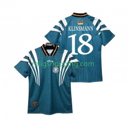 Fotbollströja Tyskland KLINSMANN 18 1996 Retro Män Bortaställ Kort ärm