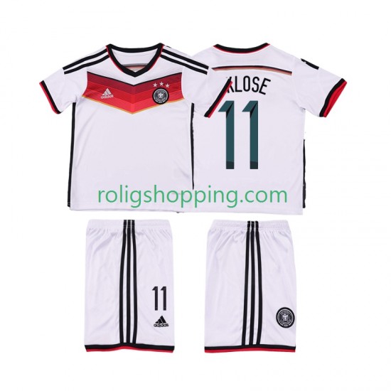Fotbollströja Tyskland KLOSE 11 2014 Retro Barn Hemmaställ Kort ärm