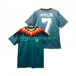 Fotbollströja Tyskland MOLLER 7 Retro Män Bortaställ 1994 Kort ärm