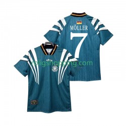 Fotbollströja Tyskland MOLLER 7 1996 Retro Män Bortaställ Kort ärm