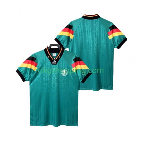 Fotbollströja Tyskland 1992 Retro Män Bortaställ Kort ärm