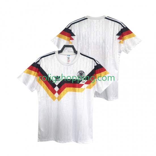 Fotbollströja Tyskland 1990 Retro Män Hemmaställ Kort ärm