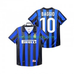 Fotbollströja Inter Milan BAGGIO 10 1998 Retro Män Hemmaställ 1999 Kort ärm