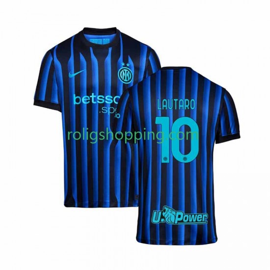 Fotbollströja Inter Milan Lautaro Martinez 10 Män Hemmaställ 2025-2026 Kort ärm