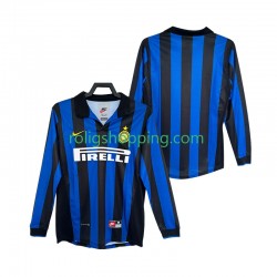 Fotbollströja Inter Milan 1998 Retro Män Hemmaställ 1999 Lång ärm