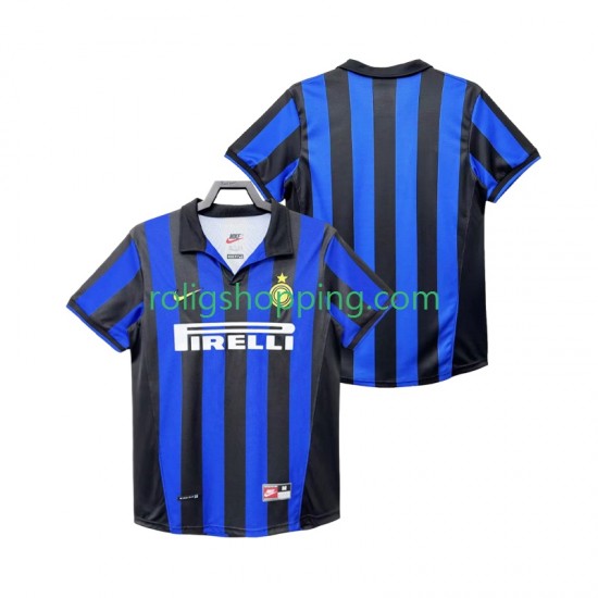 Fotbollströja Inter Milan 1998 Retro Män Hemmaställ 1999 Kort ärm