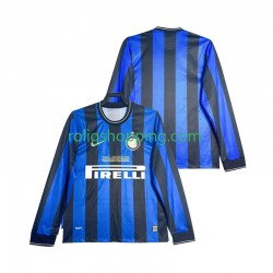 Fotbollströja Inter Milan 2009 Retro Män Hemmaställ 2010 Lång ärm