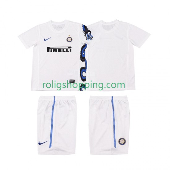 Fotbollströja Inter Milan Retro Barn Bortaställ 2011 2010 Kort ärm