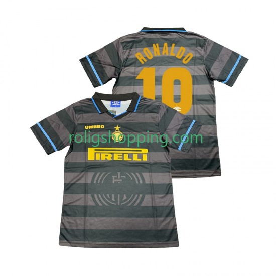 Fotbollströja Inter Milan Ronaldo 10 1997 1998 Retro Män Tredjeställ Kort ärm