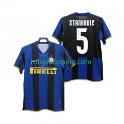Fotbollströja Inter Milan STANKOVIC 5 Champions League 2009 Retro Män Hemmaställ 2008 Kort ärm