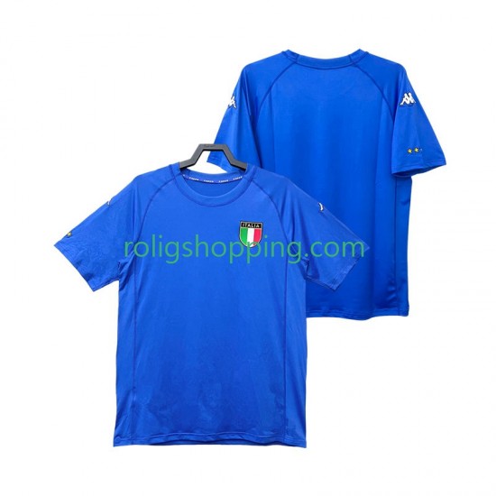 Fotbollströja Italien 2000 Retro Män Hemmaställ Kort ärm