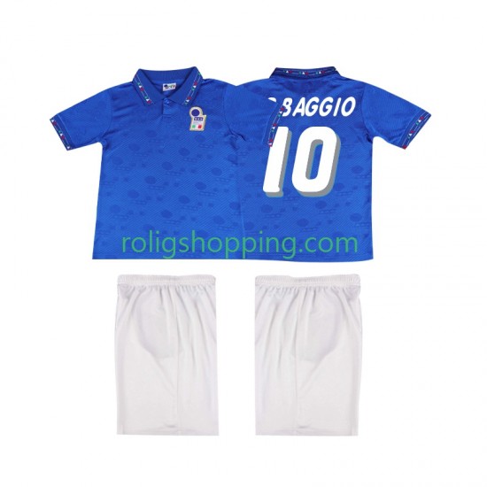 Fotbollströja Italien Roberto Baggio 10 Retro Barn Hemmaställ 1994 Kort ärm