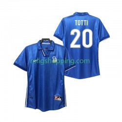 Fotbollströja Italien Totti 20 1998 Retro Män Hemmaställ Kort ärm
