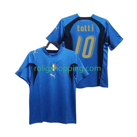 Fotbollströja Italien Totti 20 Retro Män Hemmaställ 2006 Kort ärm