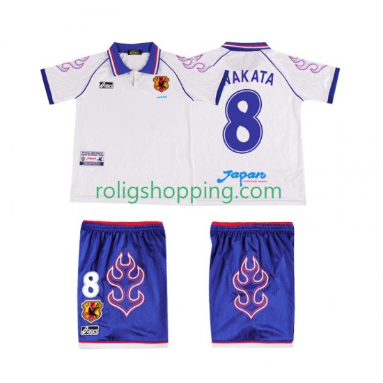 Fotbollströja Japan NAKATA 8 1998 Retro Barn Bortaställ Kort ärm