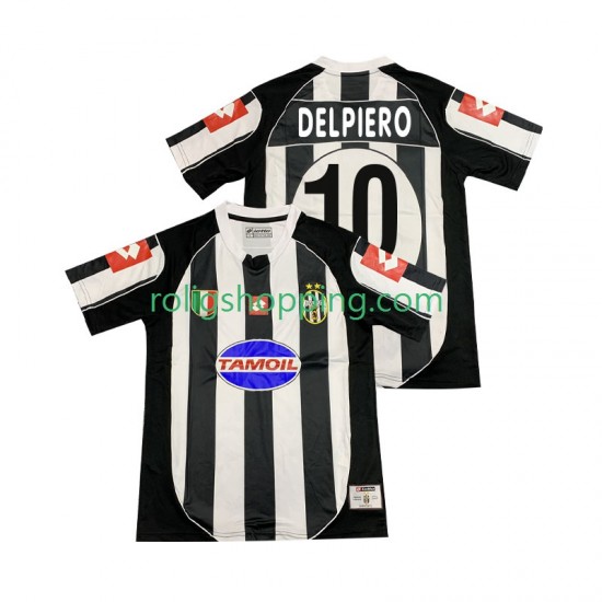 Fotbollströja Juventus DEL PIERO 10 2002 2003 Retro Män Hemmaställ Kort ärm
