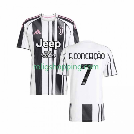 Fotbollströja Juventus Francisco Conceicao 7 Män Hemmaställ 2025-2026 Kort ärm