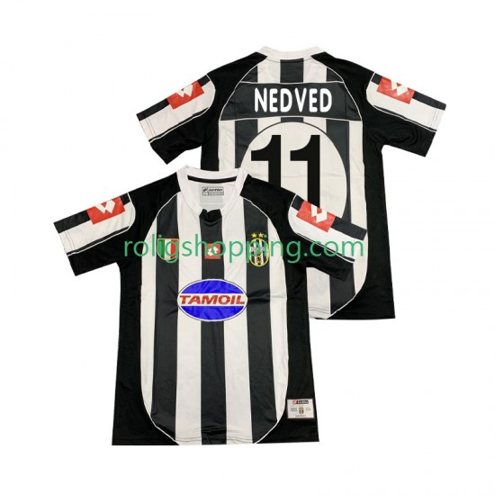 Fotbollströja Juventus NEDVED 11 2002 2003 Retro Män Hemmaställ Kort ärm