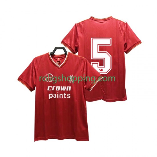 Fotbollströja Liverpool 5 1985 1986 Retro Män Hemmaställ Kort ärm