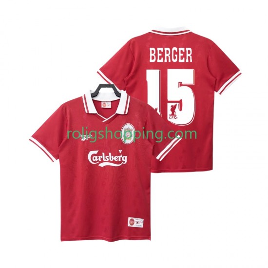Fotbollströja Liverpool BERGER 15 1996 1998 Retro Män Hemmaställ Kort ärm