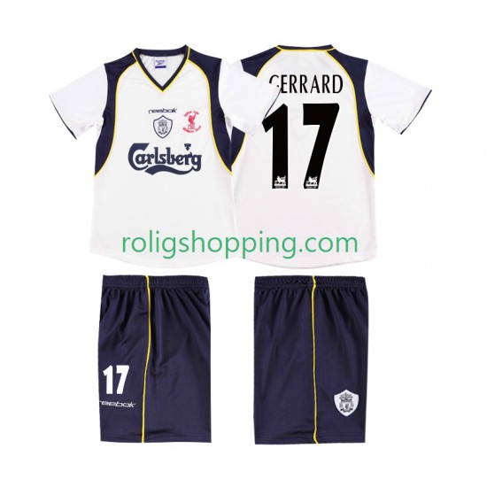 Fotbollströja Liverpool GERRARD 17 LWP 2001 2002 Retro Män Bortaställ Kort ärm