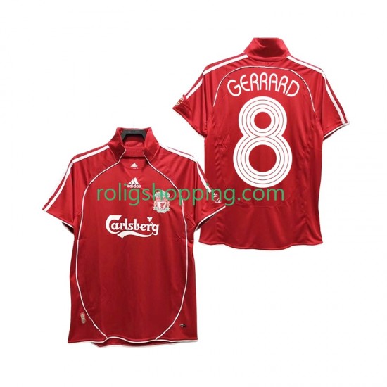 Fotbollströja Liverpool GERRARD 8 Retro Män Hemmaställ 2008 2006 Kort ärm