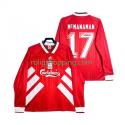 Fotbollströja Liverpool MCMANAMAN 17 1993 1995 Retro Män Hemmaställ Lång ärm