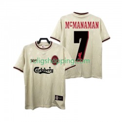 Fotbollströja Liverpool MCMANAMAN 7 1996 1997 Retro Män Bortaställ Kort ärm