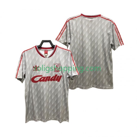 Fotbollströja Liverpool 1989 1991 Retro Män Bortaställ Kort ärm