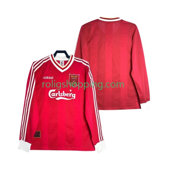 Fotbollströja Liverpool 1995 1996 Retro Män Hemmaställ Lång ärm