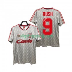 Fotbollströja Liverpool Rush 9 1989 1991 Retro Män Bortaställ Kort ärm