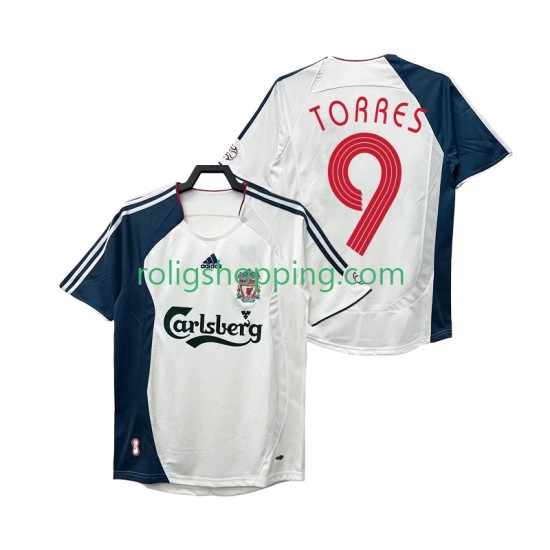 Fotbollströja Liverpool Torres 9 Retro Män Bortaställ 2008 2006 Kort ärm