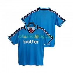 Fotbollströja Manchester City 1997 1998 Retro Män Hemmaställ Kort ärm