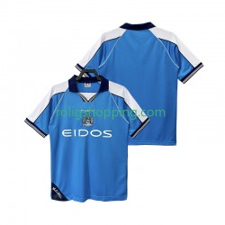 Fotbollströja Manchester City 2001 Retro Män Hemmaställ 1999 Kort ärm
