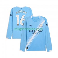 Fotbollströja Manchester City Rodrigo Hernandez 16 Män Hemmaställ 2025-2026 Lång ärm