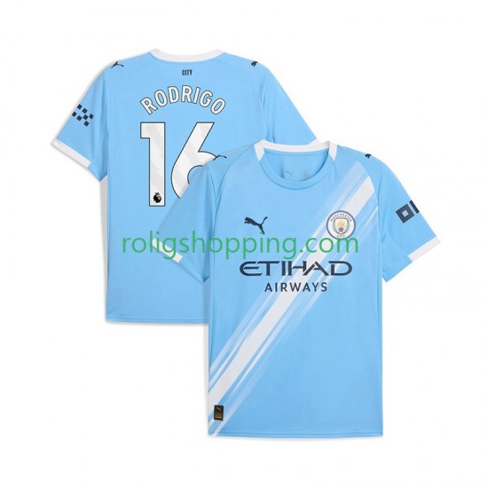 Fotbollströja Manchester City Rodrigo Hernandez 16 Män Hemmaställ 2025-2026 Kort ärm