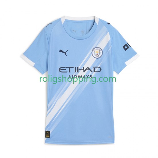 Fotbollströja Manchester City Kvinnor Hemmaställ 2025-2026 Kort ärm