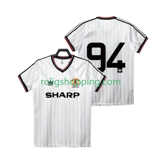 Fotbollströja Manchester United 94 1983 1984 Retro Män Bortaställ Kort ärm