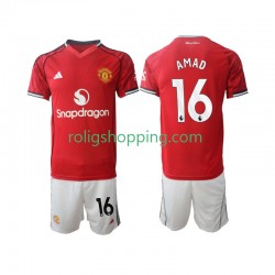 Fotbollströja Manchester United Amad Diallo 16 Barn Hemmaställ 2025-2026 Kort ärm