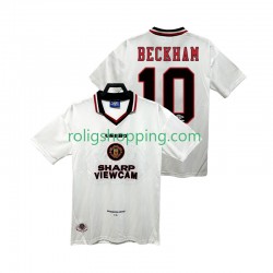 Fotbollströja Manchester United BECKEHAM 10 1996 1997 Retro Män Bortaställ Kort ärm