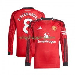 Fotbollströja Manchester United Bruno Fernandes 8 Män Hemmaställ 2025-2026 Lång ärm